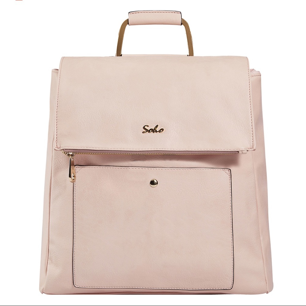 Pink Leather w/ Rose Gold Diaper Bag